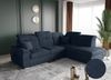 Ecksofa Schlafsofa Sofa FREJA Stoff Brooklyn Marine Ottomane Rechts Bild 2