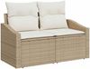 vidaXL Gartensofa-set mit Speicher 11 pcs Beige und Creme Poly-Rattan 3356552 Bild 4