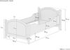 Erst-Holz Einzelbett, Seniorenbett, Kiefer Massivholz natur, extra hoch mit Rollrost, 100x200 cm Bild 3