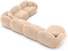 Wohnlandschaft Mirello XXL in Samtstoff - Samtstoff - beige - Links Bild 4