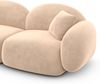 Wohnlandschaft Mirello XXL in Samtstoff - Samtstoff - beige - Links Bild 5