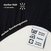 STUDIO Spannbettlaken Premium Spannbettlaken 140x200 – passt bis 160x220 cm, Jersey, Gummizug: rundum, (1 Stück), 140x200 - 160x220 cm Bettlaken Spannbetttuch bis 35cm Höhe Schwarz Bild 3