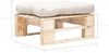 vidaXL Hocker Garten Palettenhocker mit Sandfarbigem Kissen Holz Natur Bild 2