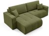 Ecksofa Sofa mit Schlaffunktion AUGUSTO in Stoff Wind Grün Ottomane Links Bild 4