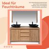 Waschbeckenunterschrank Arboga aus Teakholz - Breite vom Unterschrank: 150 cm Bild 3