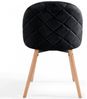 MIADOMODO® 6er-Set Esszimmerstühle, Samt/Buchenholz schwarz Bild 5