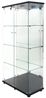 Furnishings Home Glasvitrine Vitrine Doppeltür Hoch Eckvitrine, Mit Sicherheitsschloss (Größe:80 x 163 x 36 cm, 1 tlg) Standvitrine, Mit LED-Beleuchtung, perfekt für Sammler, vielseitig Bild 4