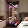 Furnishings Home Glasvitrine Vitrine Doppeltür Hoch Eckvitrine, Mit Sicherheitsschloss (Größe:80 x 163 x 36 cm, 1 tlg) Standvitrine, Mit LED-Beleuchtung, perfekt für Sammler, vielseitig Bild 5
