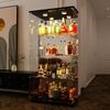 Furnishings Home Glasvitrine Vitrine Doppeltür Hoch Eckvitrine, Mit Sicherheitsschloss (Größe:80 x 163 x 36 cm, 1 tlg) Standvitrine, Mit LED-Beleuchtung, perfekt für Sammler, vielseitig Bild 3