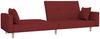 vidaXL Schlafsofa 2-Sitzer mit 2 Kissen, Weinrot Bild 4