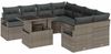 vidaXL Gartensofa-set mit Speicher mit Kissen 9 pcs Grau Poly-Rattan 3348795 Bild 2
