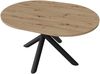 Oslo Esstisch Tisch oval 138x100 cm Wohnzimmer Esszimmer Modern Farbwahl Wisconsin Nußbaum, Artisan Eiche, Lindberg Eiche, Portland Esche Schwarz Bild 4
