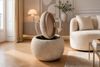 riess-ambiente Couchtisch ORBIT 50cm champagner greige - Bouclé, mit Tablett & Stauraum, rund (Einzelartikel), Scandi Beistelltisch - ideal für Wohn- und Esszimmer oder TV-Ecke Bild 3