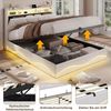 Simurq Polsterbett 160x200 cm Doppelbett mit Stauraum LED, USB, Samt (LED, Ladestation, 2 Farboptionen), Jugendbett, Stauraumbett, Funktionsbett Bild 4