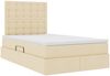 vidaXL Aufbewahrungsbett mit Matratze Creme 120 x 200 cm Polyester 3371902 Bild 5