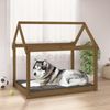 vidaXL Hundebett 111 x 80 x 100 cm Massivholz Kiefer, Honigbraun Bild 1