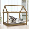 vidaXL Hundebett 111 x 80 x 100 cm Massivholz Kiefer, Honigbraun Bild 3