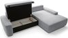 Selsey 'Baleo' Ecksofa mit Schlaffunktion, Chenille-Bezug, Hellgrau, rechtsseitig, 82 x 264 x 162 cm Bild 3