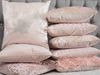 Kissen 2er Set Pflanzenmuster SILENE 45 x 45 cm Rosa Bild 3