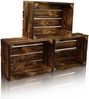 CHICCIE Holzkiste Regale Dunkel Geflammt 38 x 28 x 15 cm - Kiste Box (3 St) Bild 2