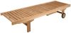 Sonnenliege Solo mit Ablagebord aus Teak B-grade, unbehandelt Bild 3