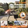 HOMECALL Campingstuhl Faltbar Hochlehner Luxus Klappstuhl mit 4,5cm Dicke Gepolstert (1 St), für Garten Balkon Wohnmobil Bild 2