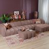 Bronx71 Ecksofa Luca XL aus Bouclé-Stoff rot/rosa rechts Bild 4