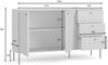 AX LIVING Kommode Modern Irelis 156 cm Grau Schwarz Griffe Bild 3