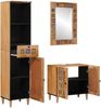 vidaXL Badezimmermöbel-Set mit Schubladen 3 pcs Natur Massivholz Mango 3310097 Bild 2
