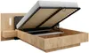 Vente-unique - FRANCOLI Bett Holz, Platte GrauBeige - B 208,2 cm x H 102 cm x L 244,4 cm Bild 2