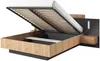 Vente-unique - FRANCOLI Bett Holz, Platte GrauBeige - B 208,2 cm x H 102 cm x L 244,4 cm Bild 5
