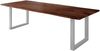 Esstisch Baumkante massiv Akazie nussbaum 280 x 100 U-Gestell silber NICK 163997869 Bild 2