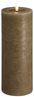 Moods & More LED-Rustik-Blockkerze in Dark Sand mit Schmelzeffekt – Ø 7 4 cm x H 20 cm Bild 1