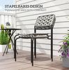 Bistro-Set 3-teilig Ø48x60 cm – 2 stapelbare Stühle mit Tisch aus Seilrattan und Stahl Bild 5