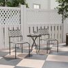 Bistro-Set 3-teilig Ø48x60 cm – 2 stapelbare Stühle mit Tisch aus Seilrattan und Stahl Bild 2