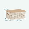 Relaxdays Aufbewahrungsbox mit Bambusdeckel im Set Bild 4