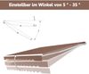 Markise mit Kurbel Balkonmarkise Sonnenschutz Gelenkarmmarkise 400 x 250 cm Braun Bild 3