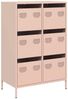 vidaXL Highboard Rosa 68x39x101,5 cm Stahl 851221 Bild 2