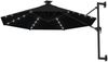 vidaXL Sonnenschirm zur Wandmontage mit LEDs 300 cm Schwarz 312528 Bild 2