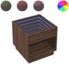 vidaXL Nachttisch mit Infinity-LED Braun Eichen-Optik 50x50x50 cm 3284090 Bild 2