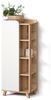 Livinity® Midischrank Marano, Sonoma/Weiß/Weiß, 50 x 128 cm mit Tür und offenen Fächern (1-St) Bild 4