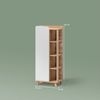 Livinity® Midischrank Marano, Sonoma/Weiß/Weiß, 50 x 128 cm mit Tür und offenen Fächern (1-St) Bild 2