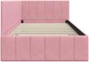 vidaXL Eckbettgestell mit Kopfteil Rosa 100 cm x 200 cm Samt 42016320 Bild 5