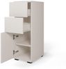 Garderoben-Set Ritmo version 8 – gefräste Kleiderschrank mit Polsterplatten, Schuhschrank, für Flur und Eingangsbereich (Cashmere, Trinity 16), 225 x 40 x 170 cm Bild 5
