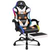 ALFORDSON Gaming-Stuhl Massagestuhl mit LED, ergonomischer Schreibtischstuhl mit 150° Neigung, Einziehbarer Fußstütze, PU-Leder, Höhenverstellbar, 180 kg Tragkraft Bild 5