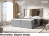 MEBLINI Boxspringbett LIONEL 160x220 cm mit Bettkasten - H4/Grau Webstoff Polsterbett - Doppelbett mit Topper & Bonellfederkern-Matratze Bild 4