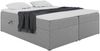MEBLINI Boxspringbett LIONEL 160x220 cm mit Bettkasten - H4/Grau Webstoff Polsterbett - Doppelbett mit Topper & Bonellfederkern-Matratze Bild 2