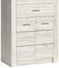 Lomadox Kommode INGENIO-161, Hochkommode Sideboard Highboard Wohnzimmerschrank modern in weiß Bild 3