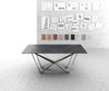 Esstisch Edge 200x100cm Keramik Laminam®Nero Greco Anthrazit Spider Flachstahl Edelstahl Bild 2