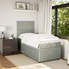 vidaXL Boxspringbett mit Matratze Hellgrau 80x200 cm Samt 3294484 Bild 5